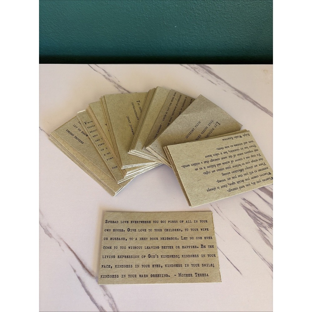 Sugarboo Designs Handmade Paper Gathered Thoughts Quote Cards Mystery Mixed Lot